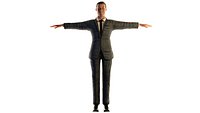 Virtual Business Avatar Download Your Corporate Man 3D Model Now Low-poly 3D model
