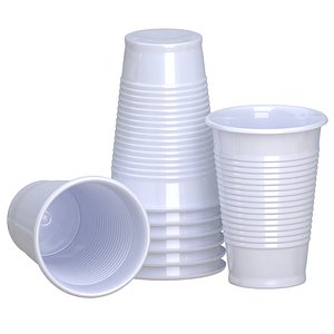 Plastic Cup White 3D model