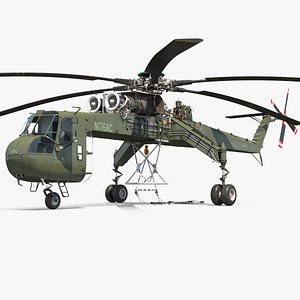 cargo helicopter sikorsky s-64 3D model