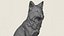 Wildfuchs sitzend, druckfertiges 3D-Modell