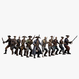 PIRATE SKELETON A PACK 3D
