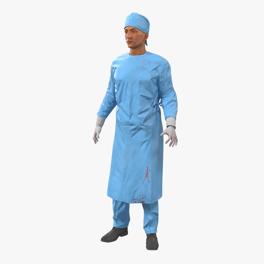 Male Surgeon Mediterranean Rigged 4 3D Model 3D model preview