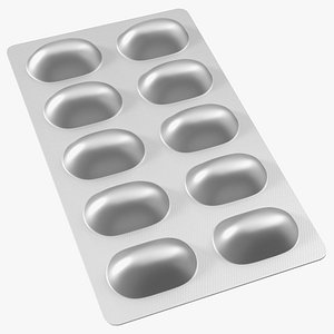 3D model Aluminum Blister Packing For Capsule