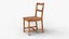 Classic Wooden Chair 3D Model - Handcrafted Furniture - Game Ready Low Poly Asset with PBR Textures 3D model