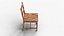 Classic Wooden Chair 3D Model - Handcrafted Furniture - Game Ready Low Poly Asset with PBR Textures 3D model