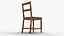 Classic Wooden Chair 3D Model - Handcrafted Furniture - Game Ready Low Poly Asset with PBR Textures 3D model