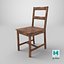 Classic Wooden Chair 3D Model - Handcrafted Furniture - Game Ready Low Poly Asset with PBR Textures 3D model