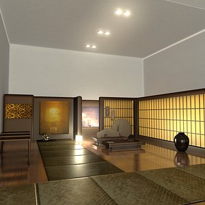 Japanese Tea House Interior