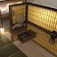 3d japanese tea house interior