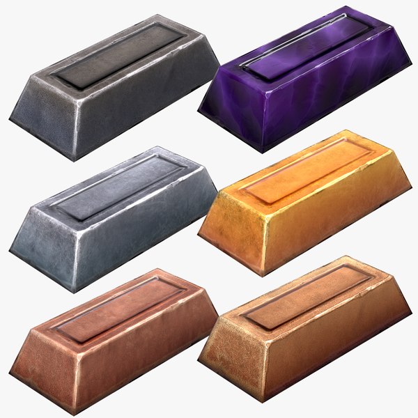 3D model Stylized Ingots Pack