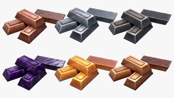 3D model Stylized Ingots Pack - TurboSquid 1742703
