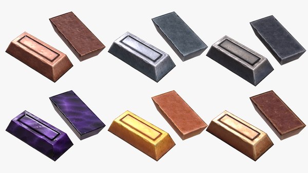 3D model Stylized Ingots Pack - TurboSquid 1742703