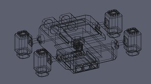 Missile launcher drone 3D