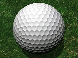 golf ball 3d max