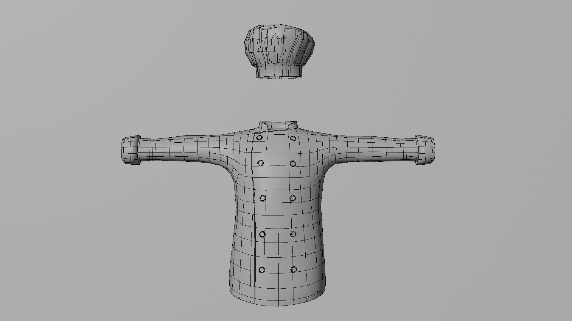 Chef jacket - low poly 3D https://p.turbosquid.com/ts-thumb/a6/hmqr4Q/ub/c01/jpg/1629325124/1920x1080/fit_q87/e427056ad3ab391a5b3cec3a54d5986c04889b3c/c01.jpg
