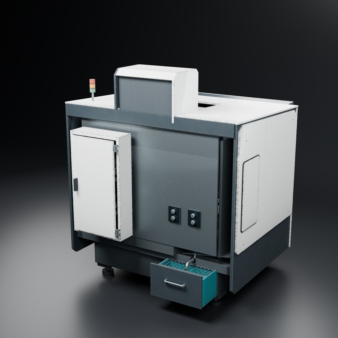 3D CNC Milling Machine - Animated 3-Axis Machining Center - TurboSquid ...