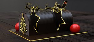 3D model starwood chocolate cake 2018