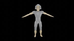 American Football Character Low Poly