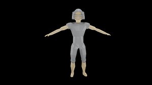 American Football Character Low Poly