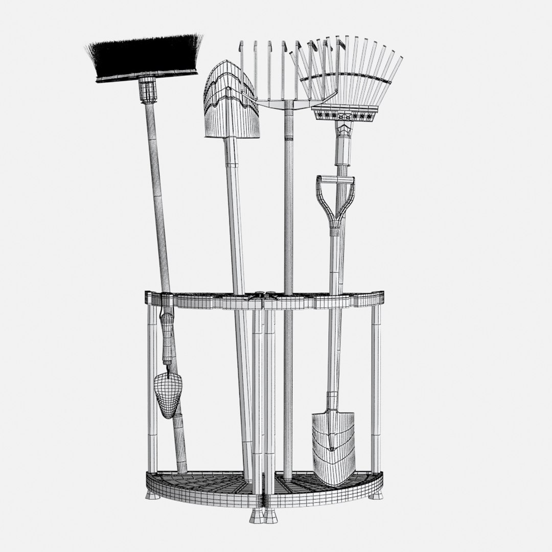 3D Model Corner Double Tool Rack - TurboSquid 2246143