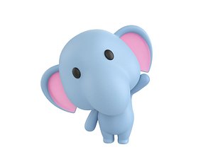 3D Character136 Rigged Elephant