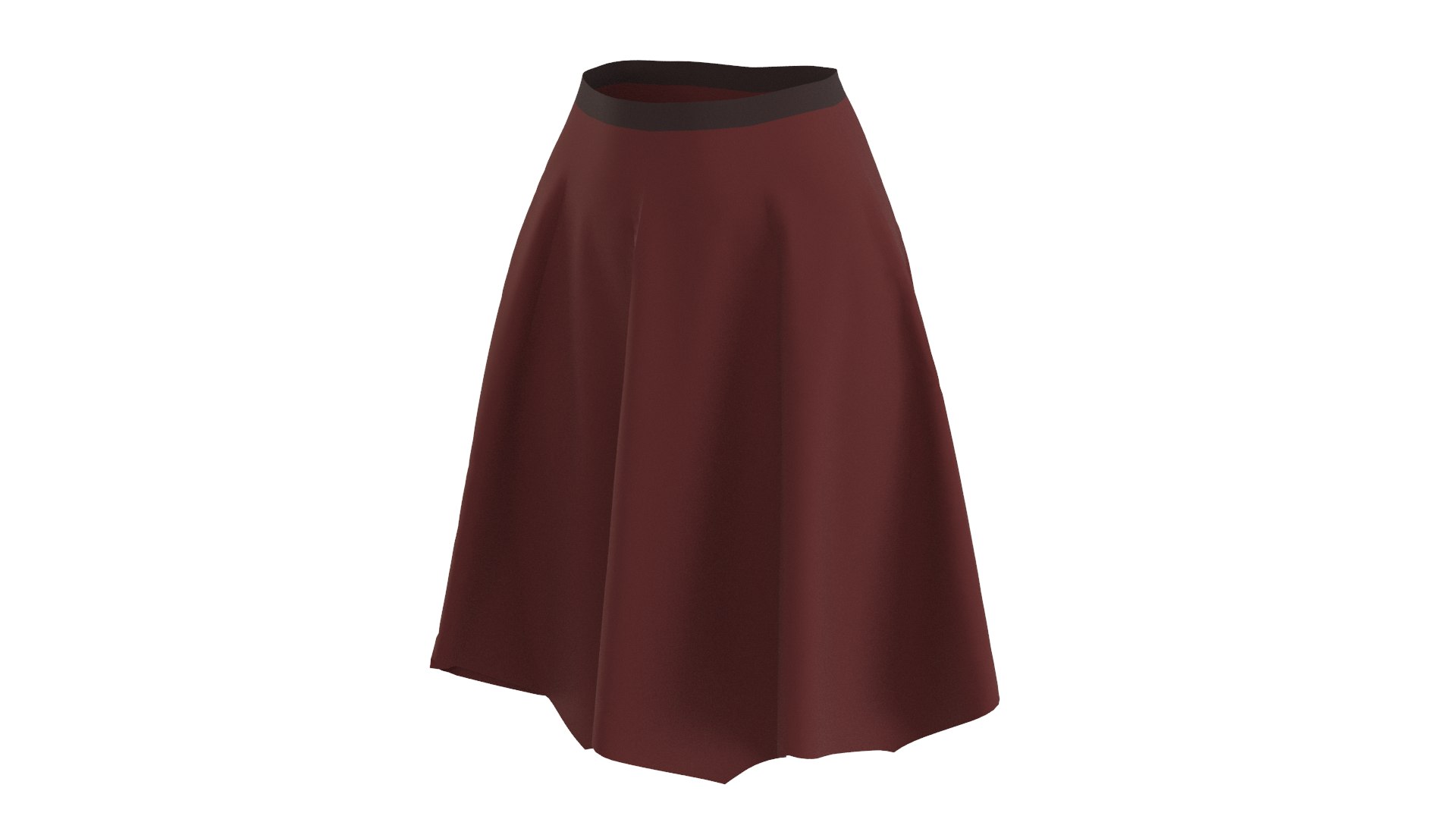 Handkerchief paneled skirts 3D model - TurboSquid 1475586