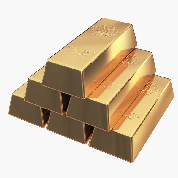 3D gold bar