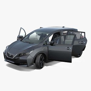 3D model Nissan Leaf 2019 Rigged for Maya