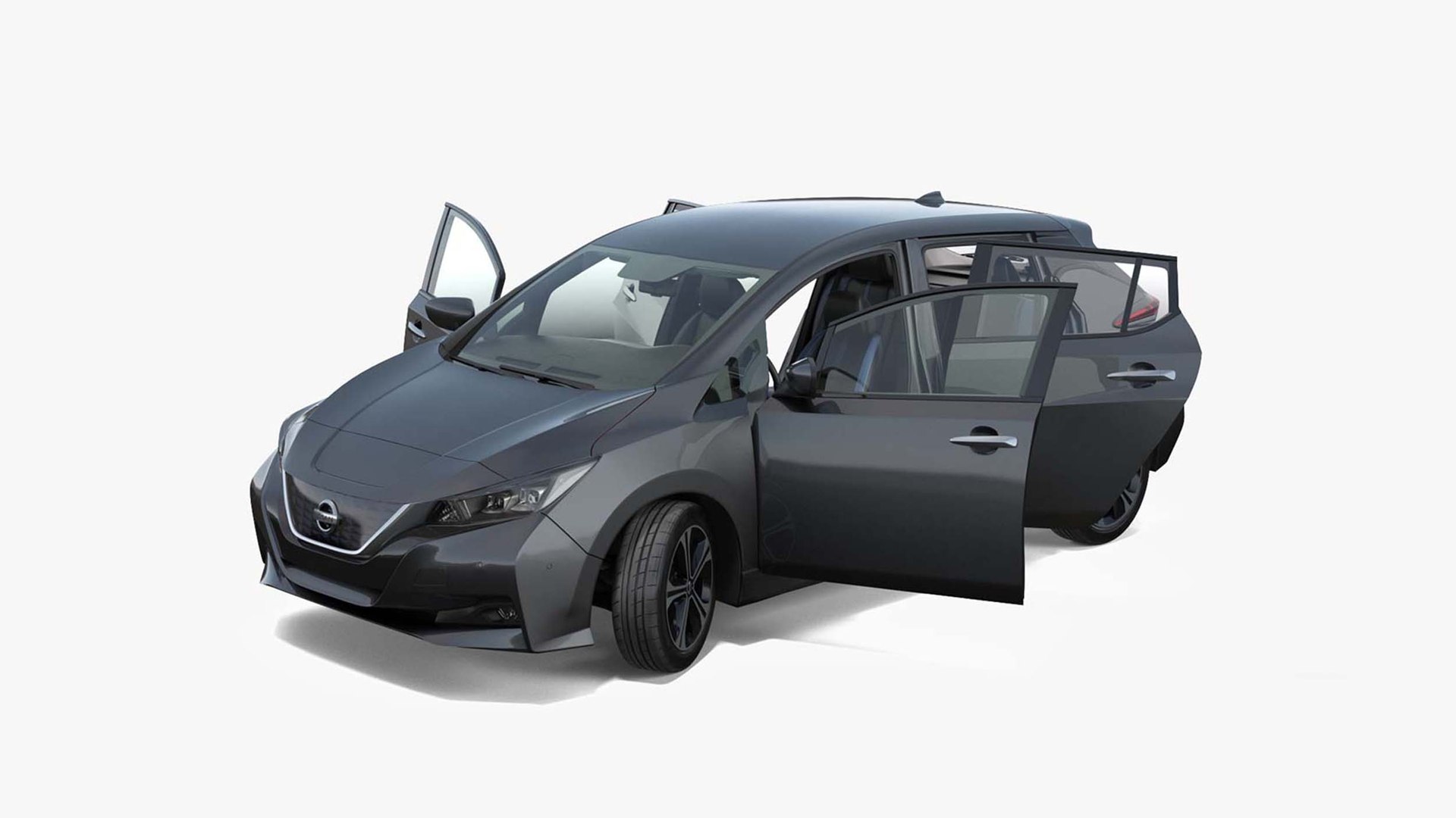 Nissan Leaf 2019 Rigged for Maya
