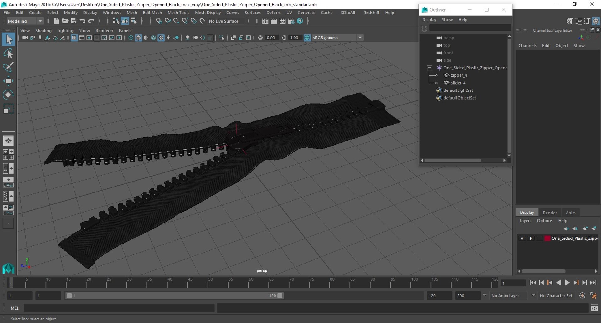 One Sided Plastic Zipper Opened Black 3D https://p.turbosquid.com/ts-thumb/a7/PsWAOT/cN/onesidedplasticzipperopenedblack3dmodel026/jpg/1632930403/1920x1080/fit_q87/915de2cabad43246c8bf6ab6457f0e63b81dfa7a/onesidedplasticzipperopenedblack3dmodel026.jpg