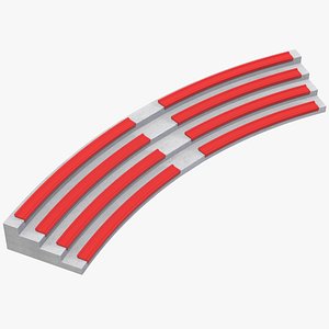 3D Concrete Grandstand Curved model