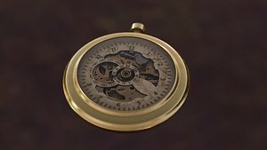 3D Pocket vintage watch