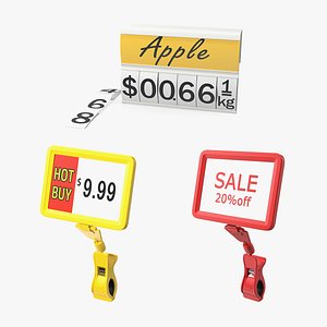 Price Tags Collection 3D model