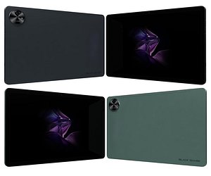 3D Black Shark Pad 6 Gray And Green model