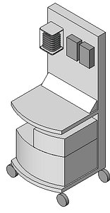 3d medical equipment anesthetic machine model