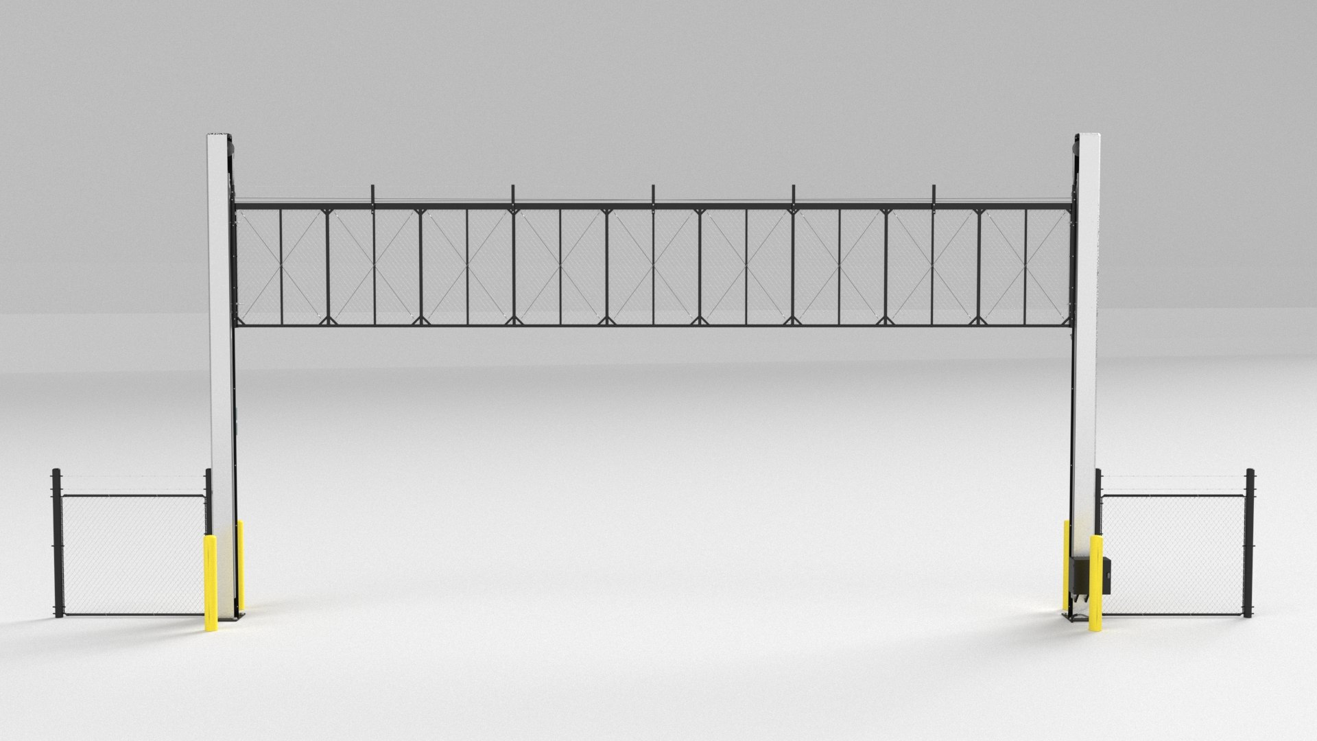 Industrial Vertical Gate Open model - TurboSquid 1760960