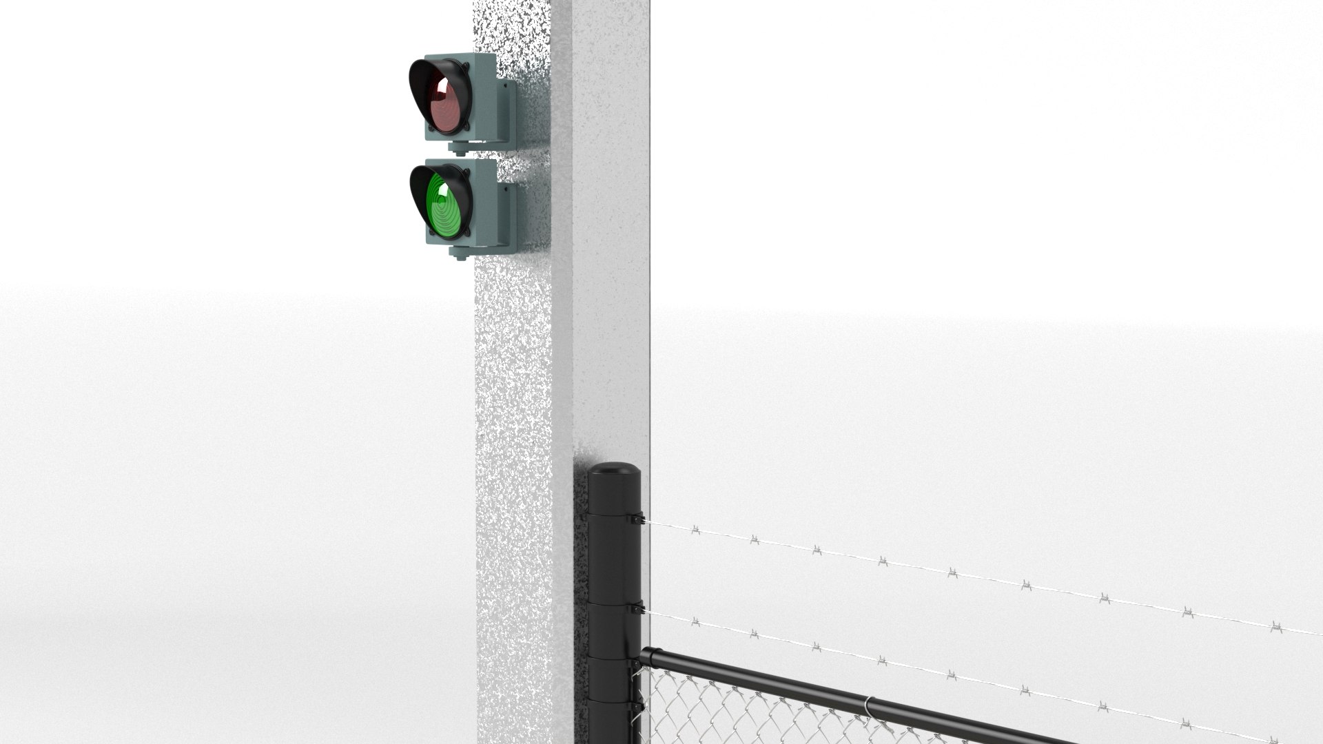 Industrial Vertical Gate Open model - TurboSquid 1760960