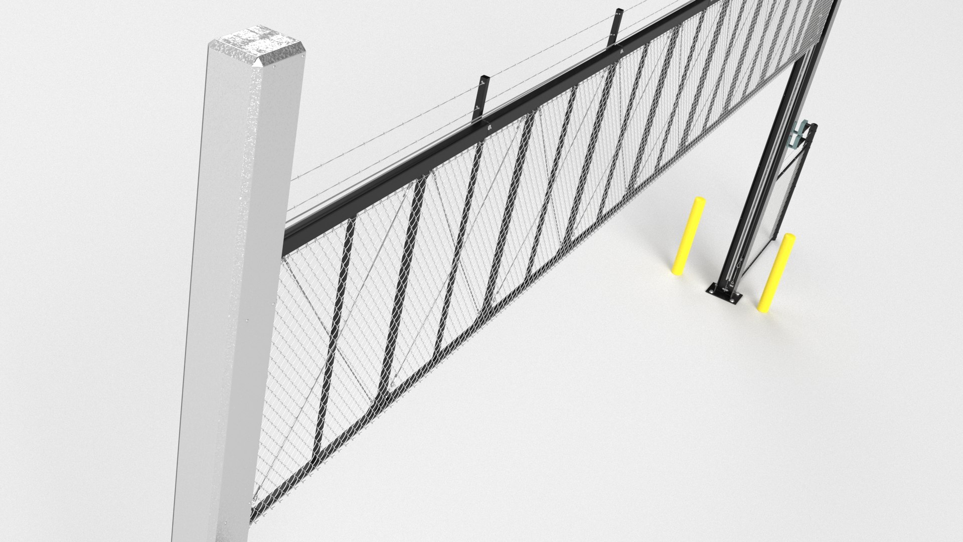 Industrial Vertical Gate Open model - TurboSquid 1760960