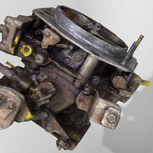 The Solex 32 carburetor (vintage engine part) - 3D model by