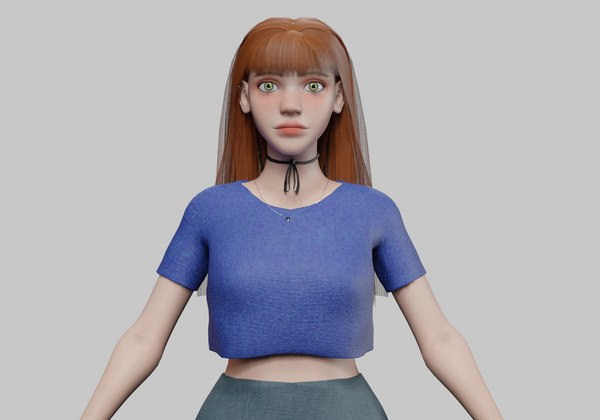 3D model teen cute Woman V29892