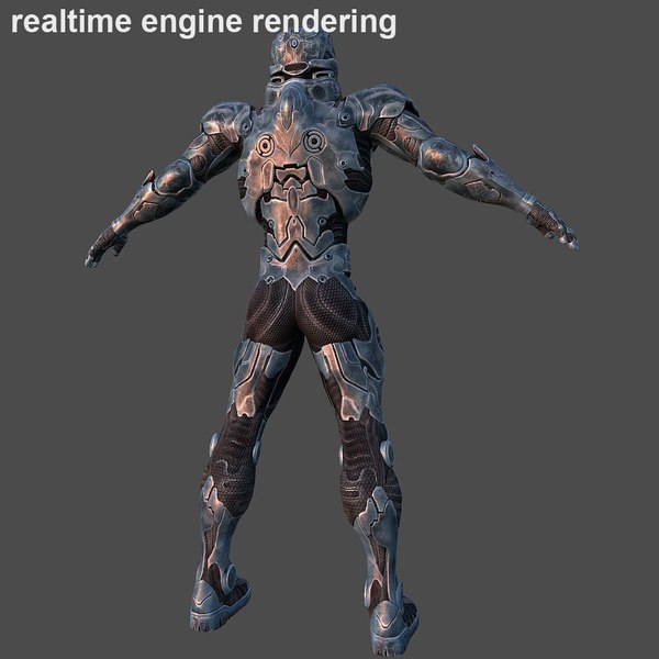 3d military robot model