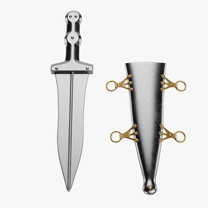 Roman Dagger with Sheath model