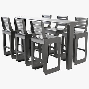Park Furniture Set 3D model