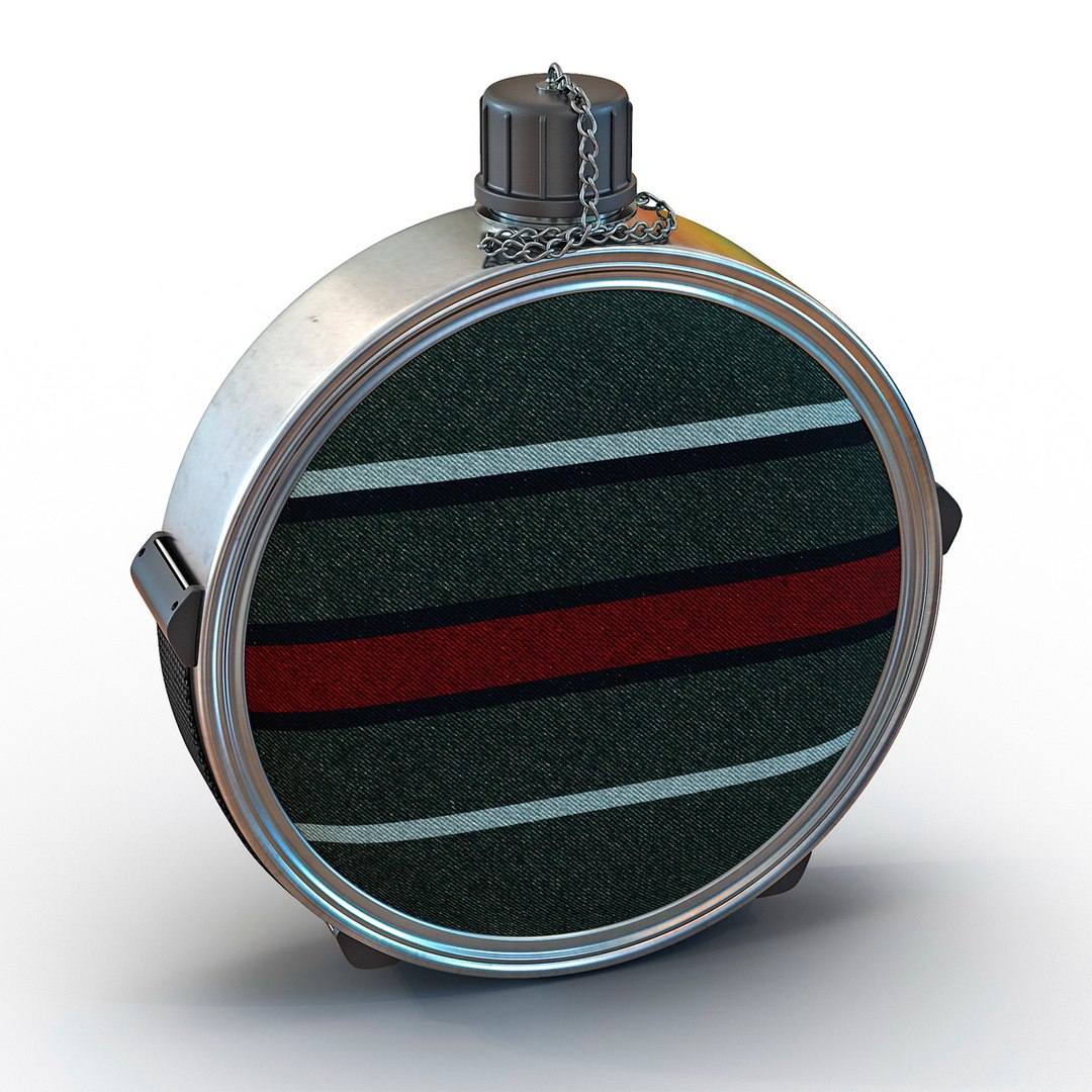 Water Canteen 2 3D model preview