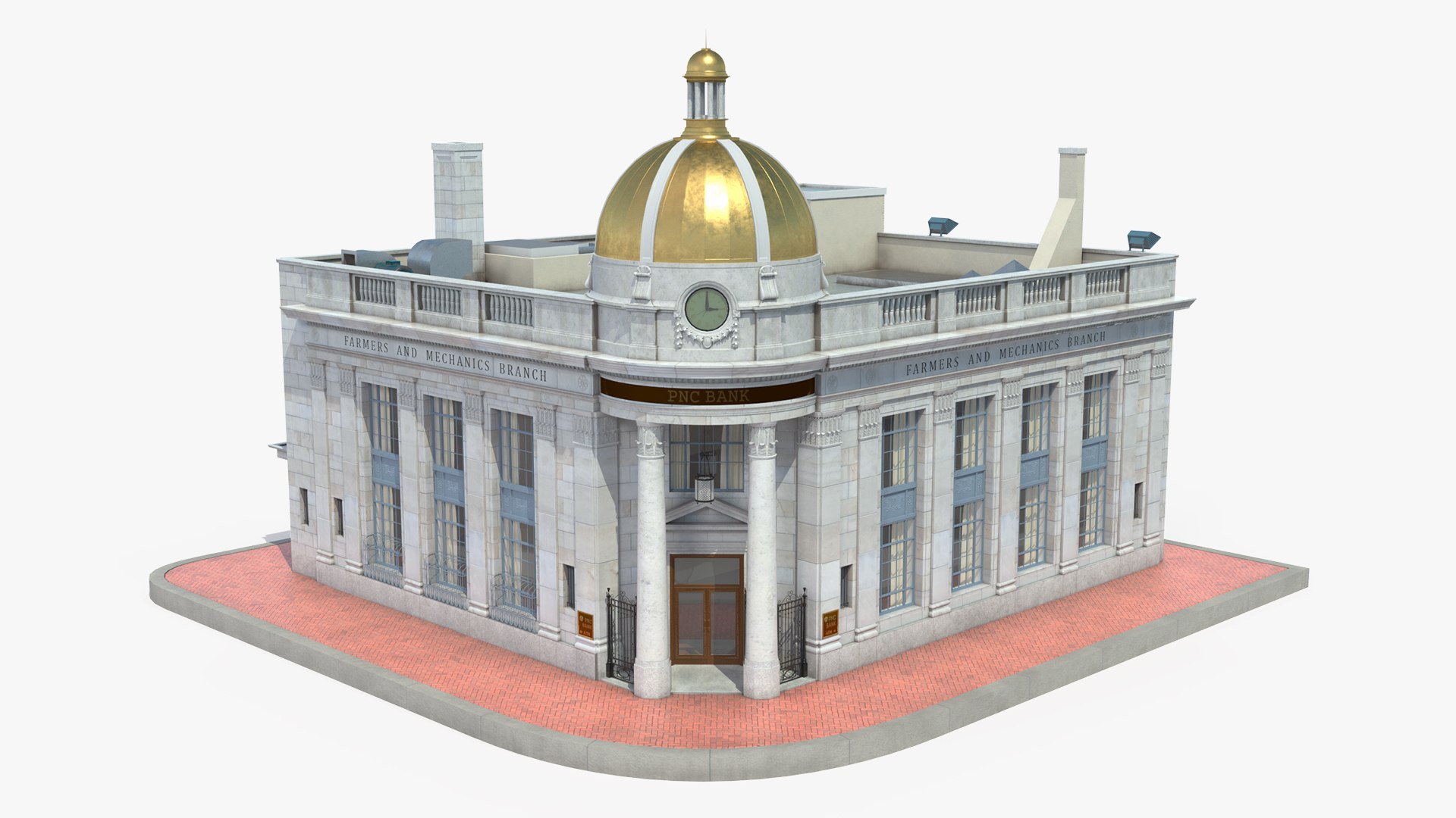 Farmers and Mechanics Bank Building in Georgetown 3D model preview