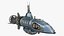 Steampunk Submarine Blue Rigged 3D