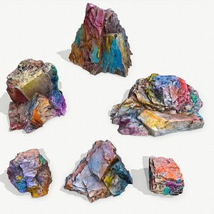 Colorful rocks 3D model