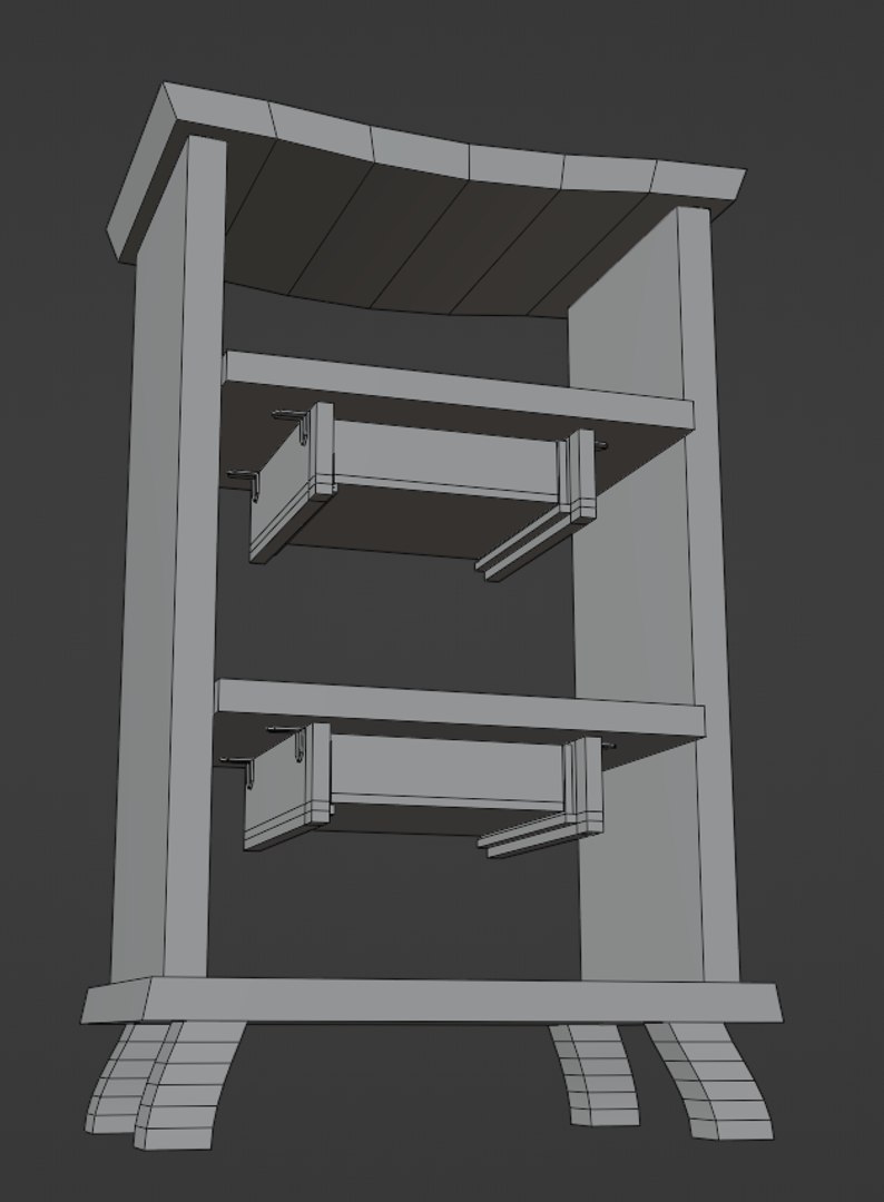 Stylized Cupboard Packblend 3d Model Turbosquid 2083246