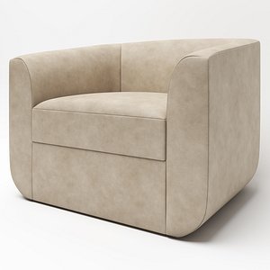 3D model ARIA LEATHER SWIVEL CHAIR