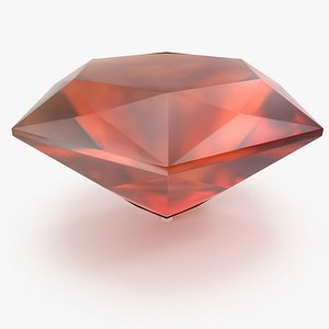 3D Fire Rose Hexagon Cut Amber model